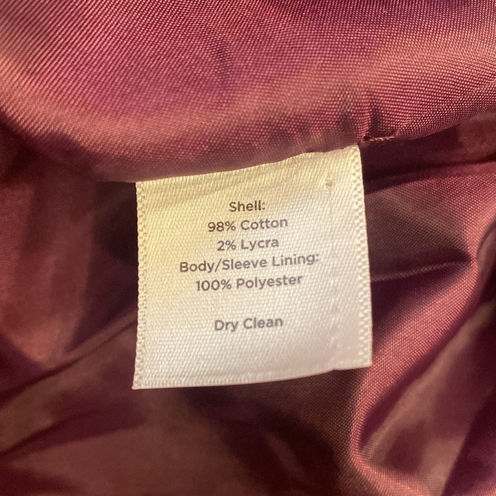 Talbots Petites Grape Purple Festive Velvet Blazer Jacket Sz 2 P - Picture 11 of 12